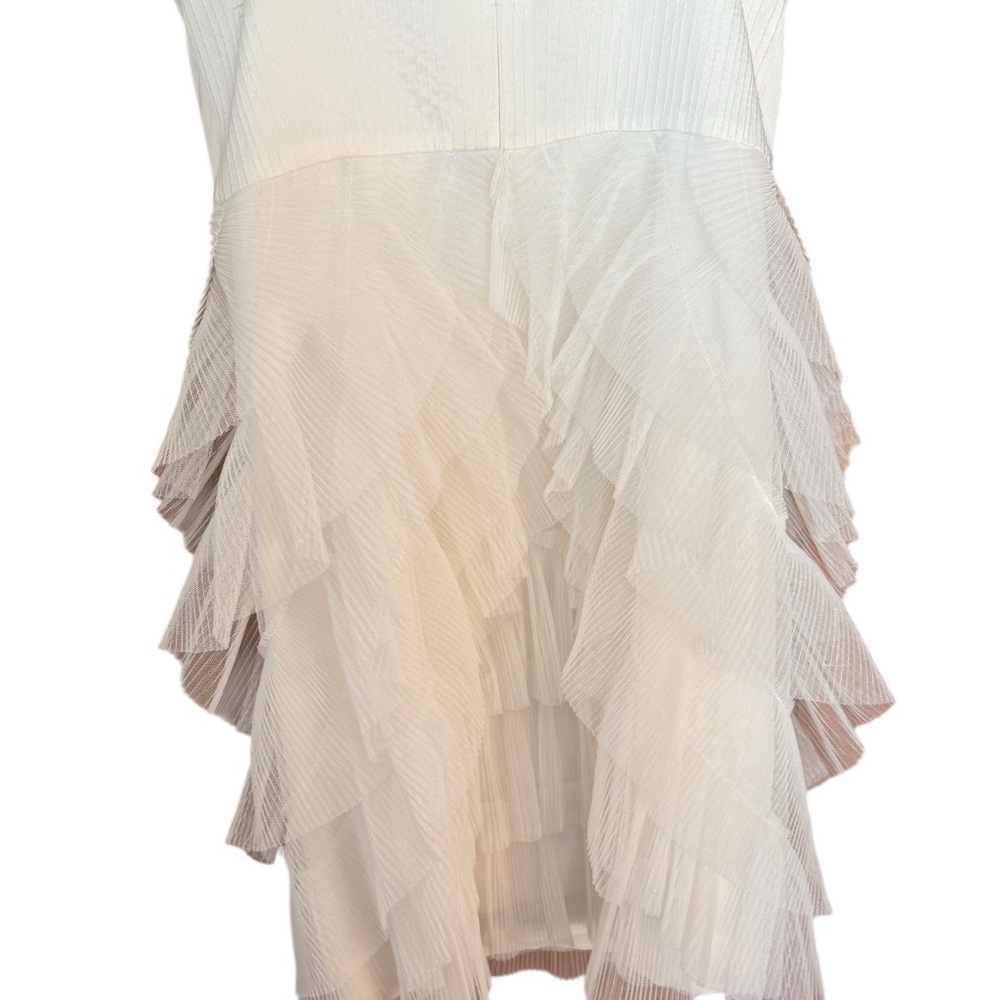 BCBGMaxAzria Strapless White Layered Dress - Picture 5 of 10